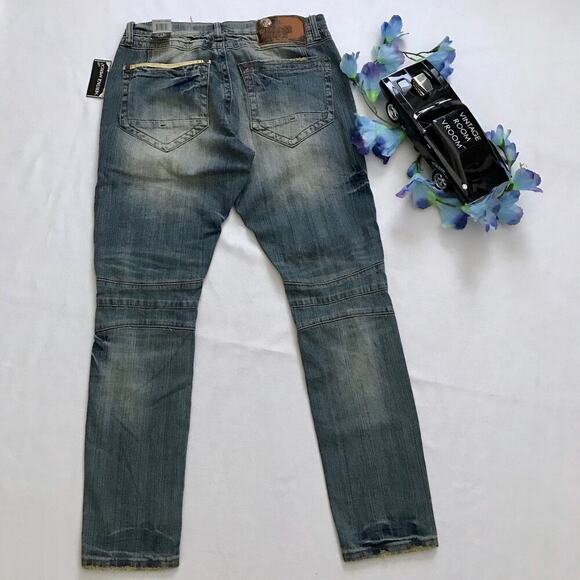 Heritage by America NWT Medium Wash Skinny Jeans Men 32x32 - Picture 6 of 11